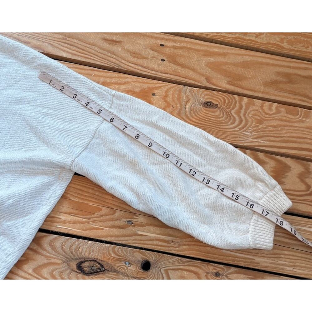 Avy & Co Women’s Oversized v Neck Lola Knit Dress 100% Cotton One Size Cream M4 - Picture 7 of 8